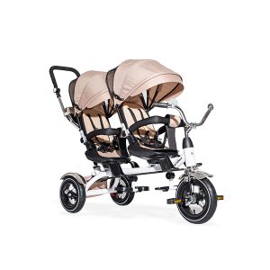 Tricikl za blizance Playtime Twins Krem