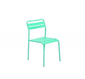 Baštenska metalna stolica zelena Cadiz