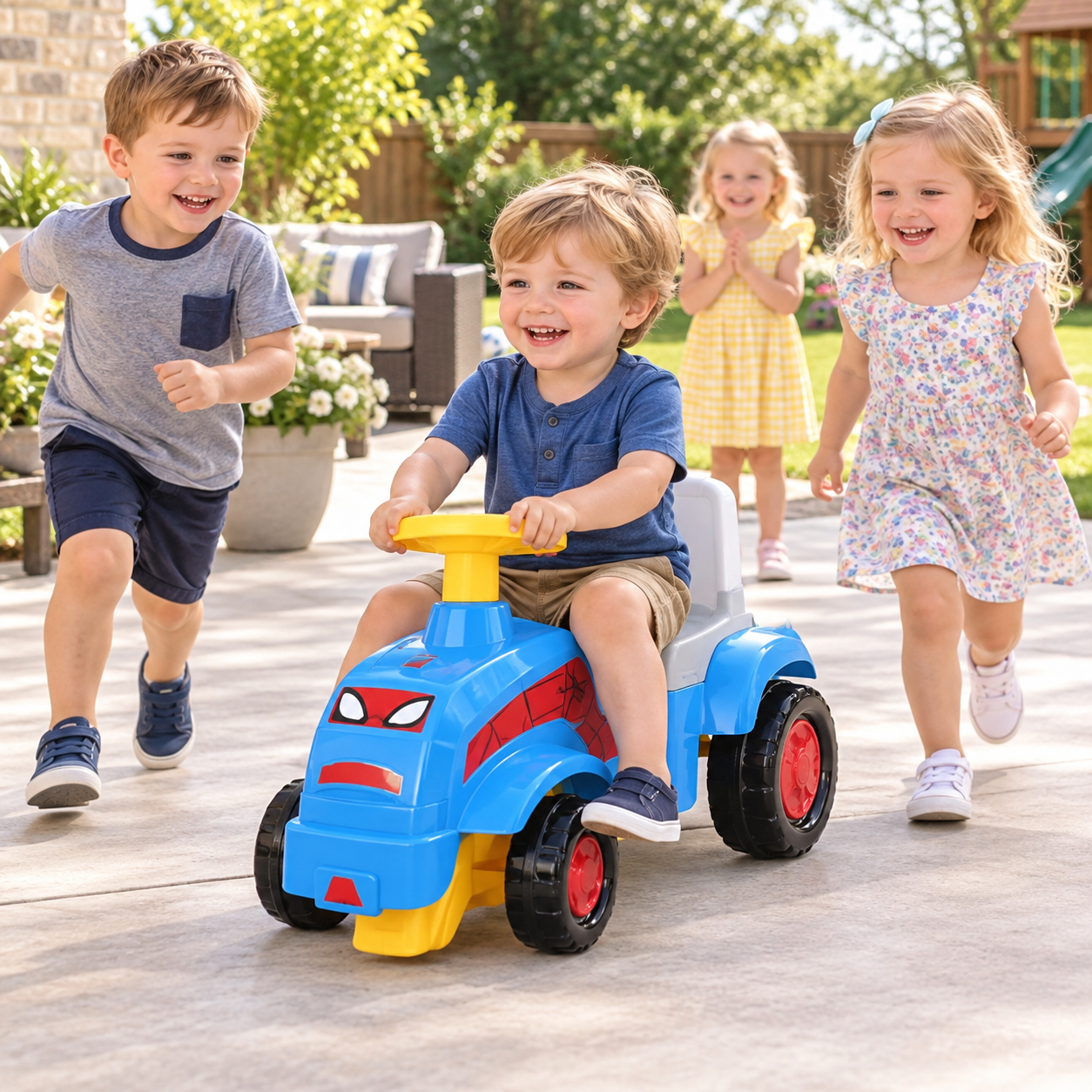 Dede Spider-Man dečija guralica traktor 033571 - Slika 4