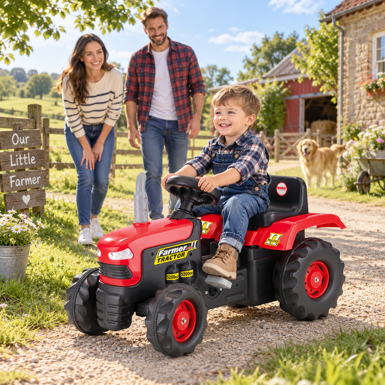 Dolu Ranchero dečiji traktor na pedale sa trubicom – 080509 - Slika 2