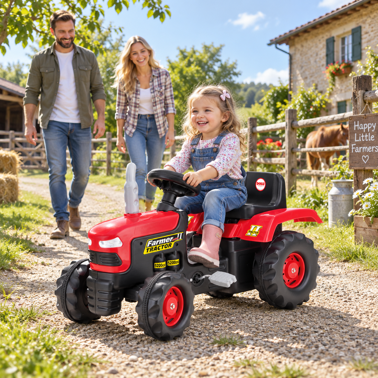 Dolu Ranchero dečiji traktor na pedale sa trubicom – 080509 - Slika 3