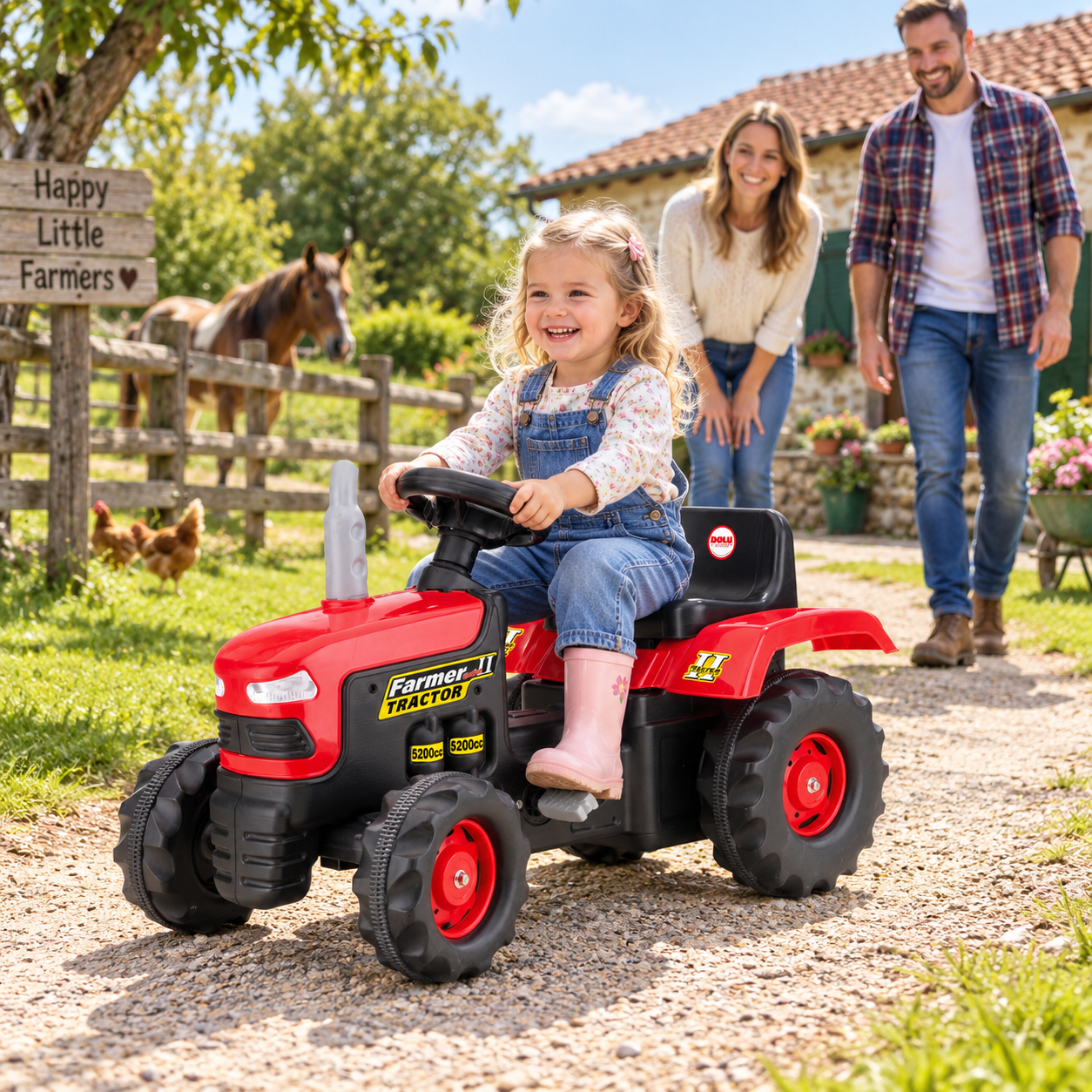 Dolu Ranchero dečiji traktor na pedale sa trubicom – 080509 - Slika 4
