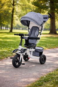 Tricikl Happybike 419 sivi rotirajuće sedište