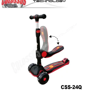 Dečiji trotinet sa sedištem CSS-24Q crno/crvena Colossus