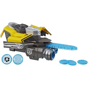 Transformer ispaljivač Bumble Bee Hasbro 628773 dolazi u setu sa pet diskova-tokena za gađanje.