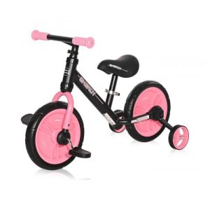Balance bike sa pomoćnim točkićima Pink