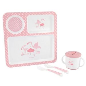 Set posuđa 4 dela Flamingo pink