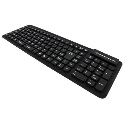 Silikonska USB tastatura ESPERANZA black EK126K