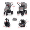 Kinderkraft kolica MOOV 3u1 black - Image 5