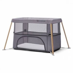 Kinderkraft prenosivi krevetac MOVI Wood grey