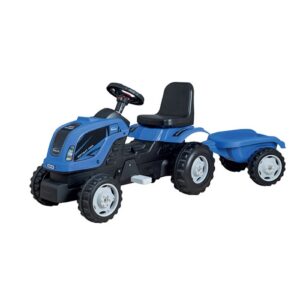 Traktor sa pedalama sa prikolicom Plavi