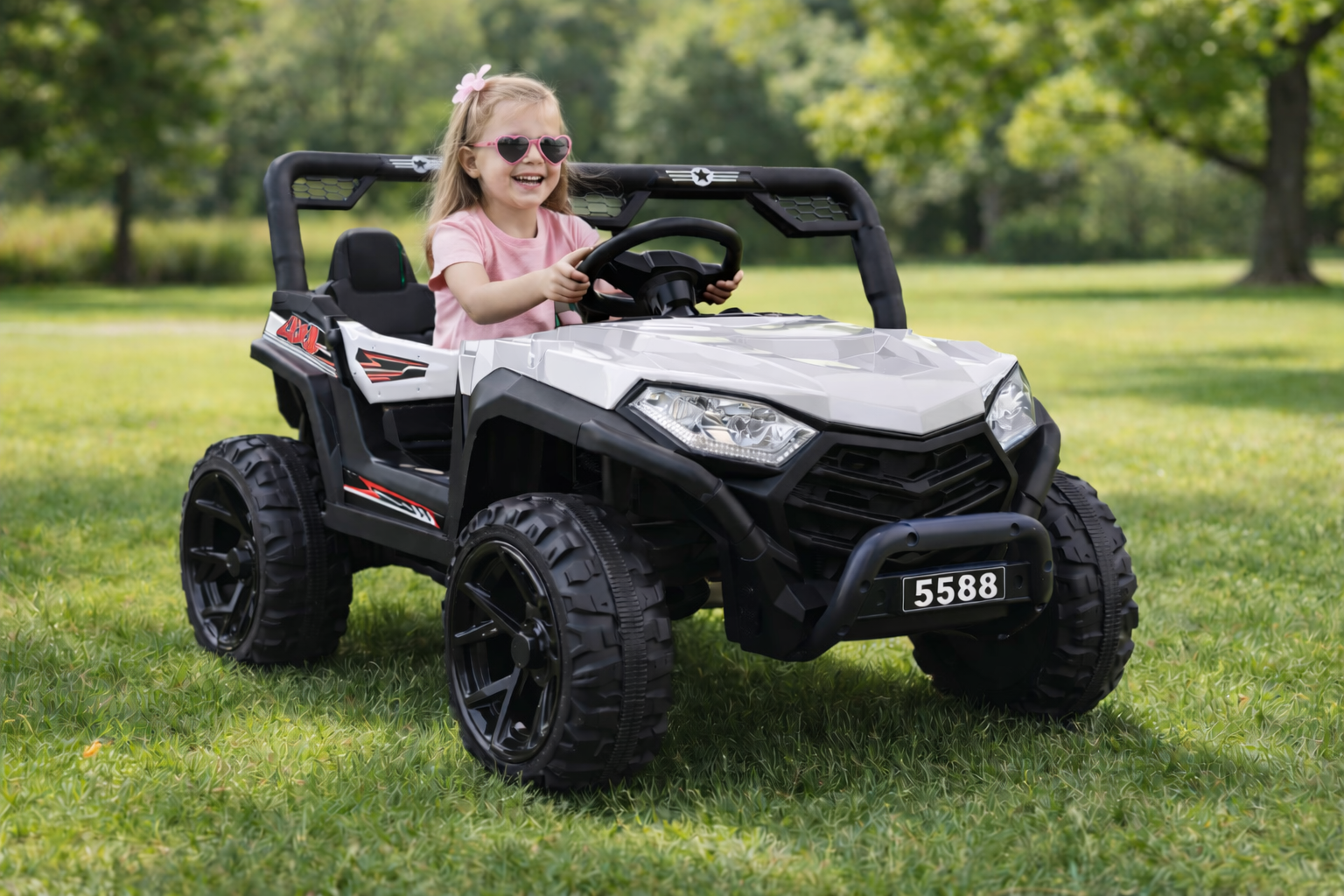 Dzip terenac na akumulator 5588 beli - Slika 2