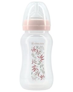 Flašica anti-colic 330ml Tropical leaves Roze