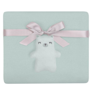 Pleteno baby ćebence Bear mint