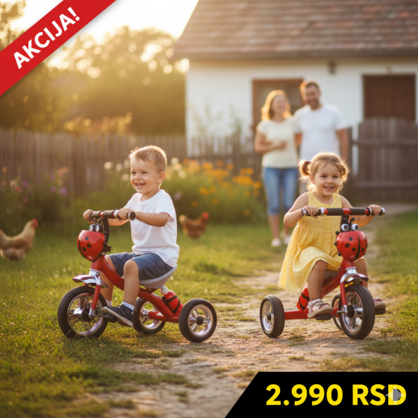 Tricikl Bubamara Playtime 434 crveni Za Decu 2-4 Godine