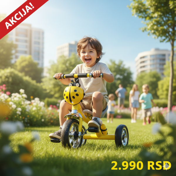 Tricikl Bubamara Playtime 434 žuti Za Decu 2-4 Godine