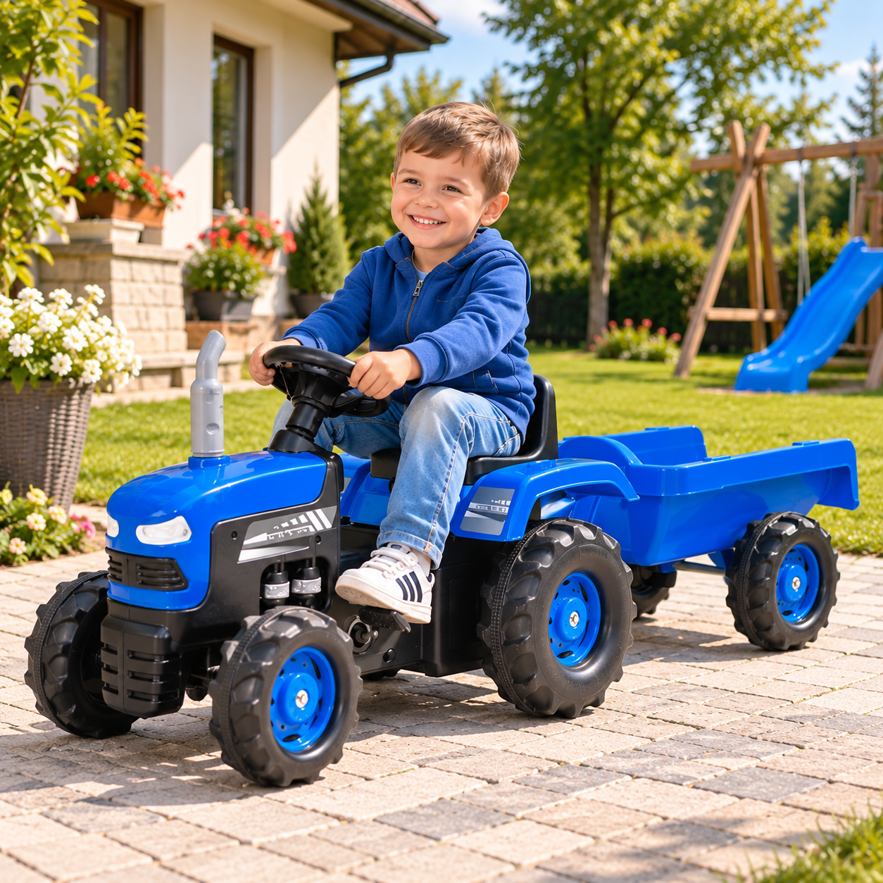 Dolu Ranchero dečiji traktor na pedale sa prikolicom 082534 - Slika 3