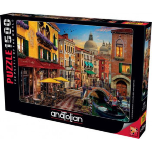 Puzzla 1500 dela- puzzle Canal Cafe Venice