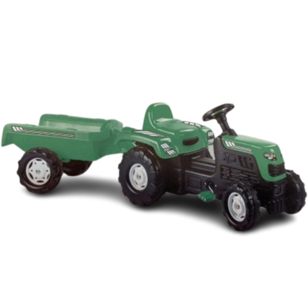Traktor Dolu sa prikolicom zeleni