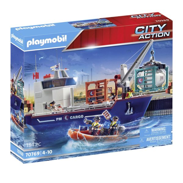 Playmobil City Action Kargo brod i čamac