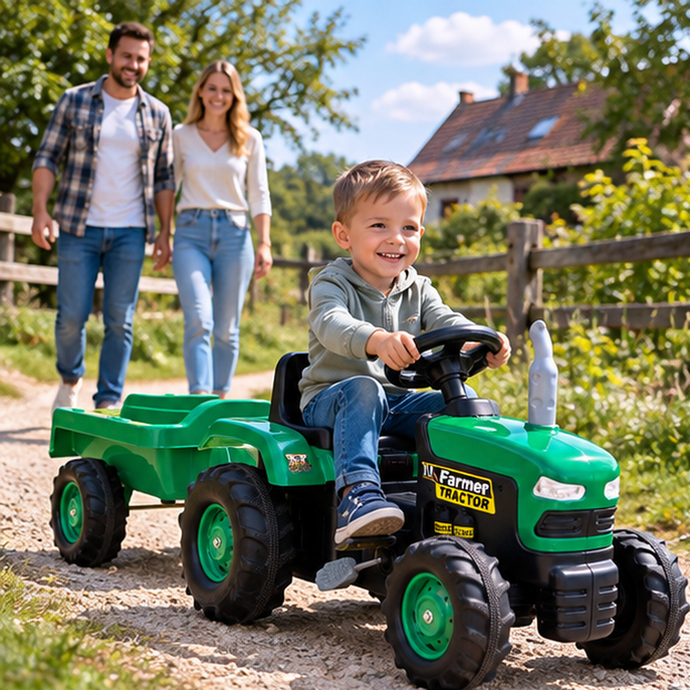 Dolu Farmer dečiji traktor na pedale sa prikolicom – 080530 - Slika 5