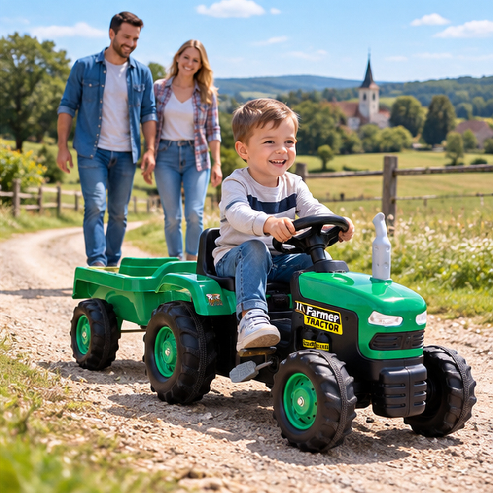 Dolu Farmer dečiji traktor na pedale sa prikolicom – 080530 - Slika 7