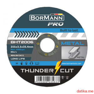 Bormann BHT2006-THUNDRE-CUT Rezna ploca za metal 350x2.5mm