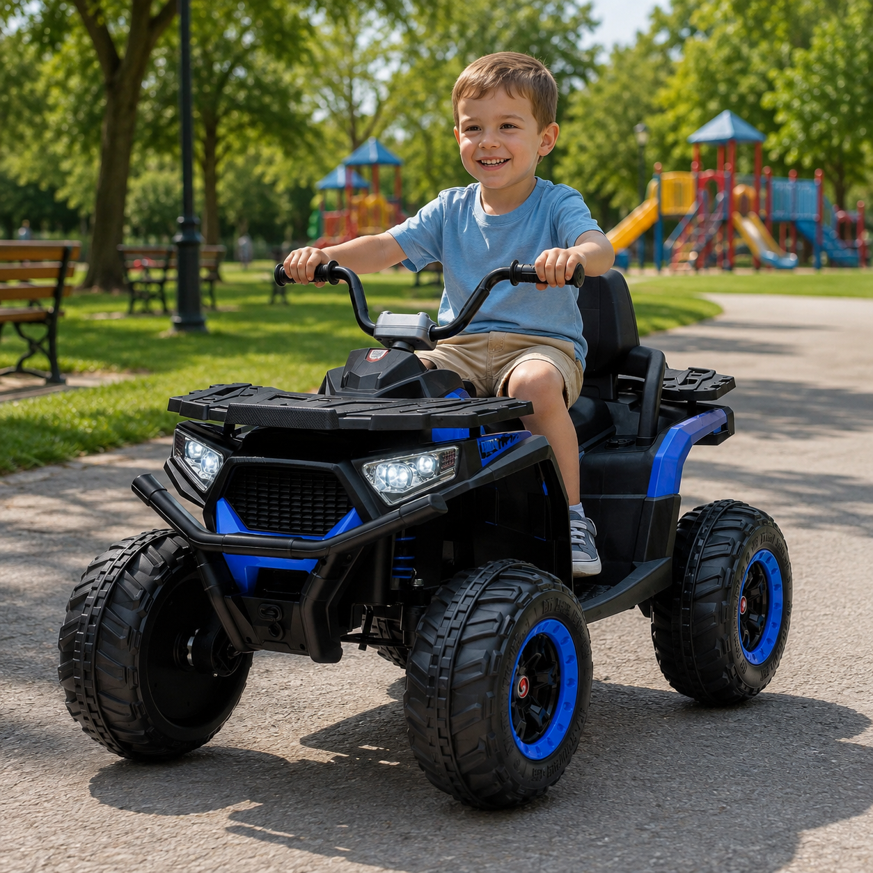 Dečiji quad na akumulator Bagi Model 140 plavi - Slika 2
