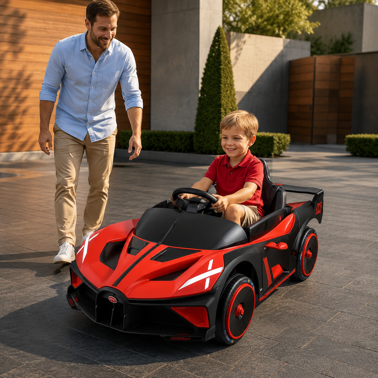 Crveni dečiji auto na akumulator TS-28-4R sa 4×4 pogonom - Slika 2
