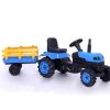 Traktor na pedale sa prikolicom plavi 958