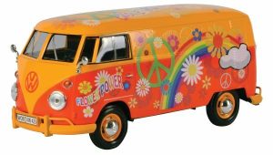 Metalni kombi 1:24 Volkswagen delivery van flower