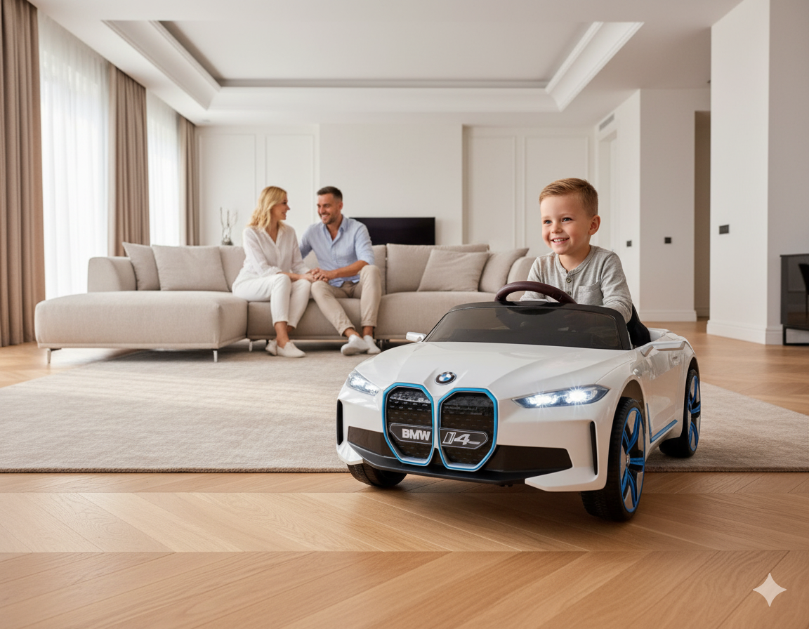 BMW I4 Auto na akumulator beli - Slika 4