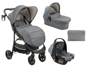 Kolica premium 3in1 set Selina Light Grey