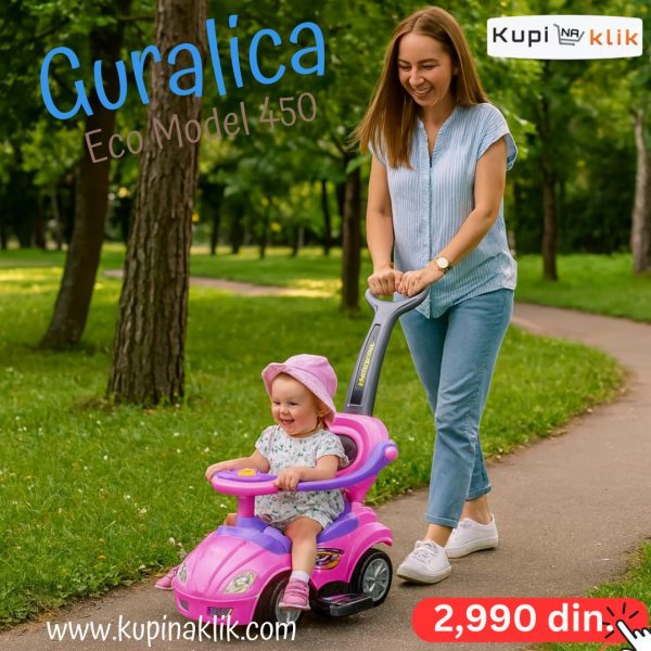 Guralica Eco Model 450 roze Prilagodljiva razvoju deteta - Slika 2