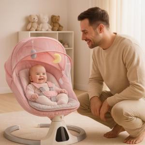 Ljuljaska za bebe Marsi roze