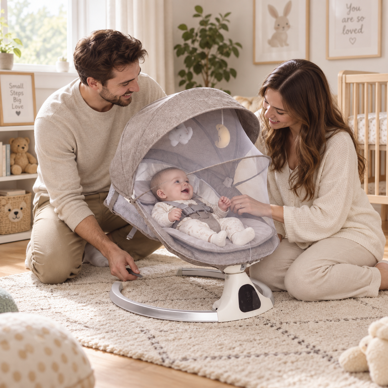 Električna ljuljaška za bebe Marsi bez - Slika 4