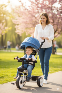 Deciji tricikl sa rotirajucim sedistem btx6188-2plavi