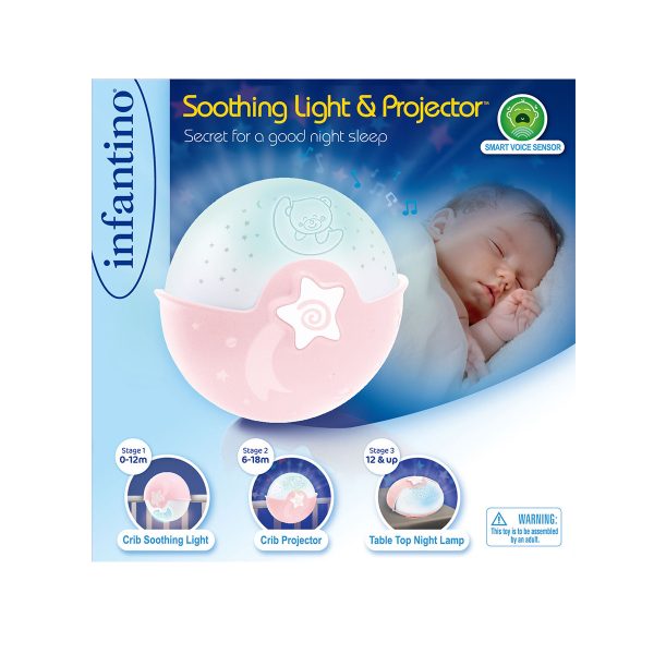 Nocna lampa i projektor pink Infantino - Image 2