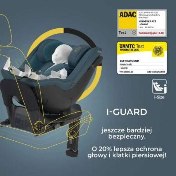 Kinderkraft auto sedište I-GUARD PRO 61-105cm cherry - Image 11