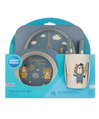 Set za hranjenje 5 delova Bonjour Paris plava Canpol - Image 2