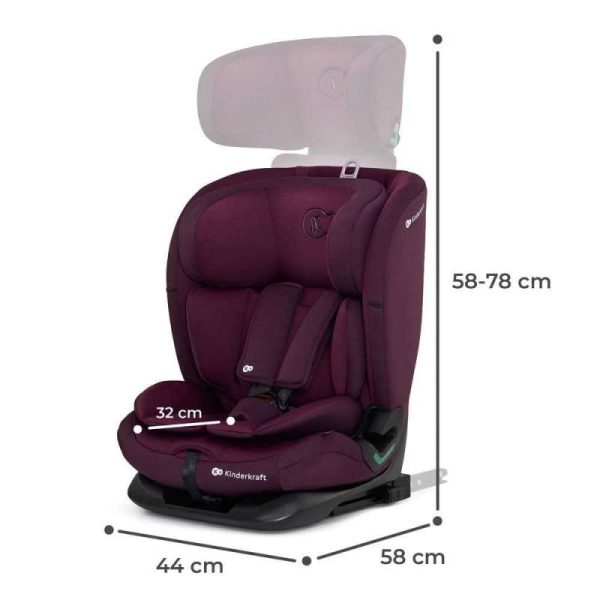 Kinderkraft auto sedište ONETO3 76-150cm Cherry pearl - Image 3