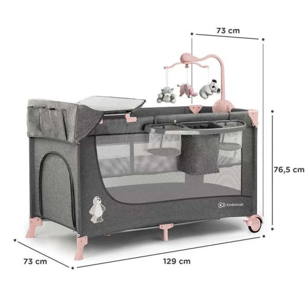 Kinderkraft prenosivi krevetac Joy sa dodacima - Image 7