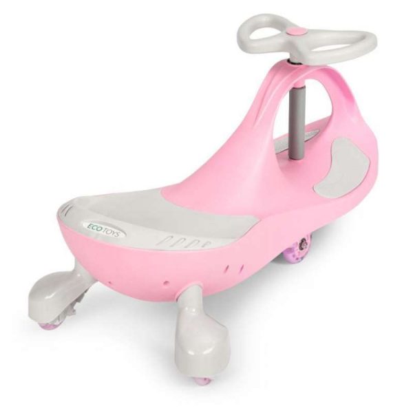 WIGGLE guralica za decu LED tockovi pink ECOTOYS - Image 2