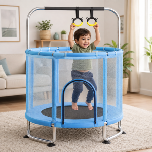 Dečija sobna trambolina Playtime 140cm sa zaštitnom mrežom 845 plava