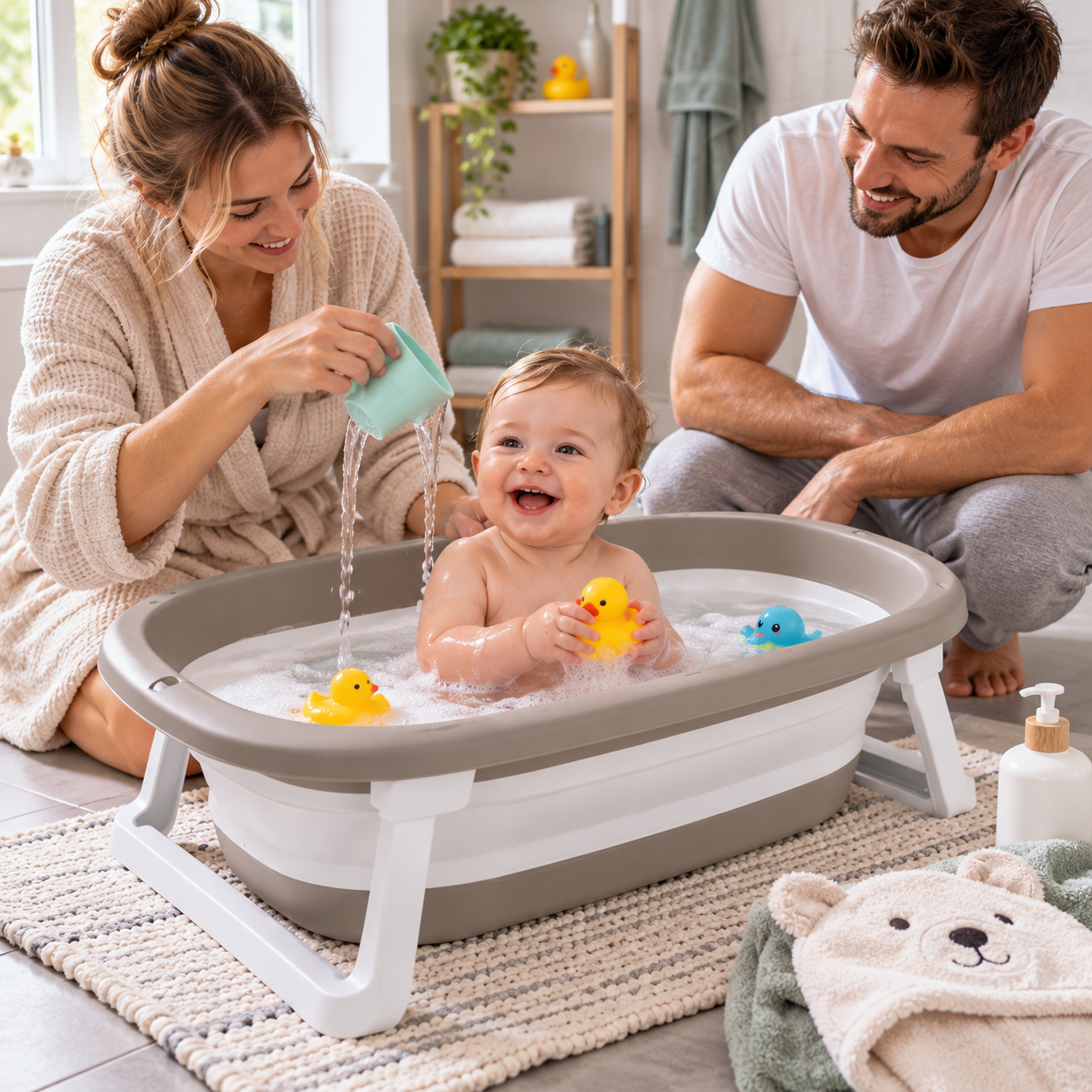Dolu Nuve sklopiva kadica za bebe sa čepom za ispuštanje vode 072672 - Slika 3