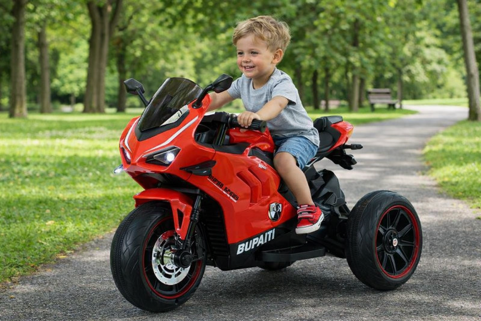 Motor na 3 tocka na akumulator model 144 crvena - Slika 2