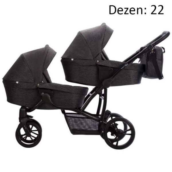 Kolica za blizance 42 NEW 3u1 dezen 22 Bebetto