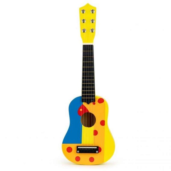 Drvena gitara za decu Cube Yellow - Image 2