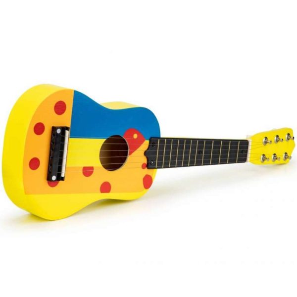 Drvena gitara za decu Cube Yellow - Image 3