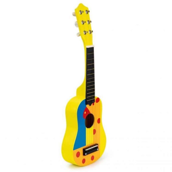 Drvena gitara za decu Cube Yellow - Image 4